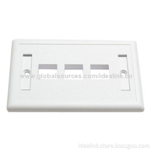 Faceplate with Three Ports, Fits for RJ45 Connector Network CableNew